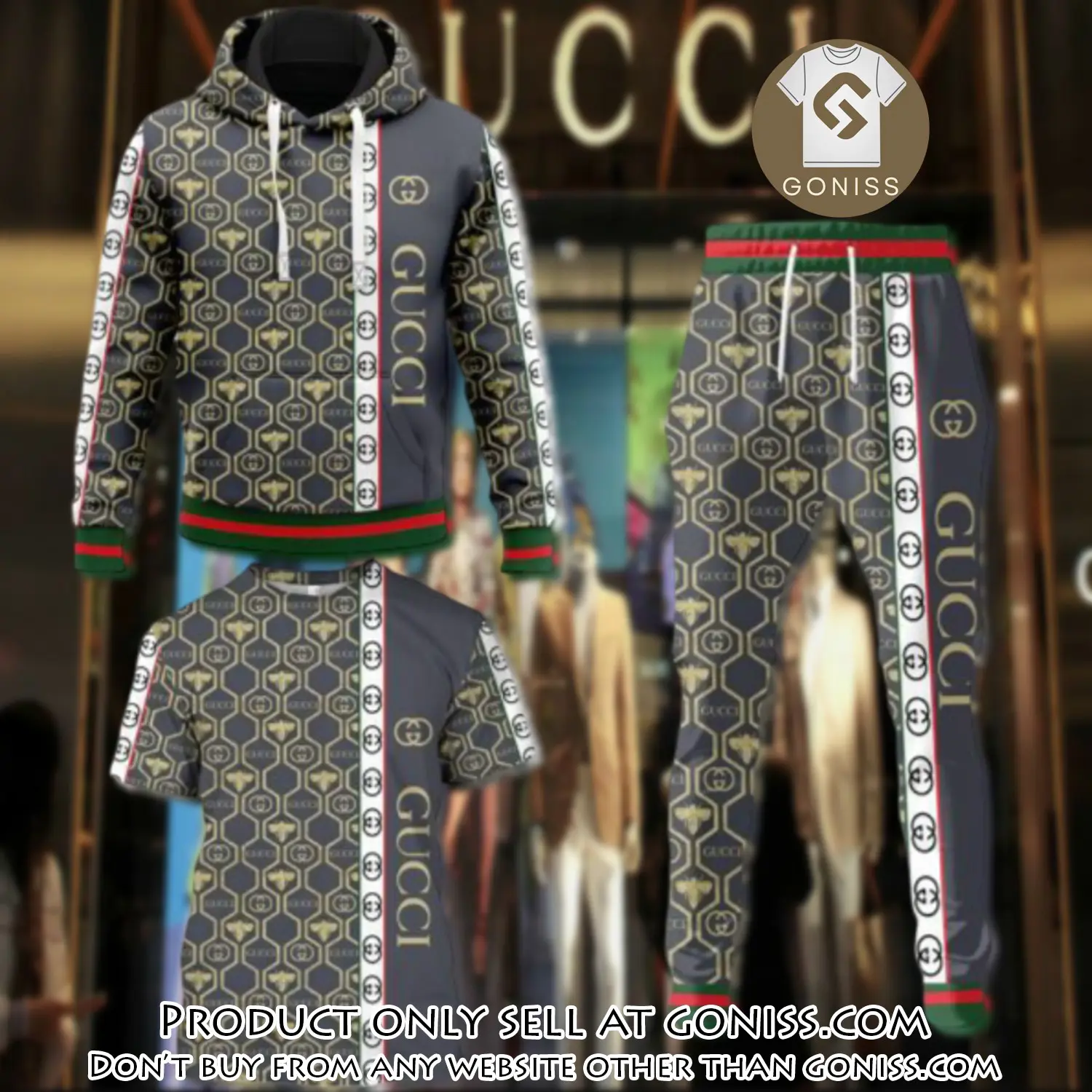 Gucci luxury brand combo tshirt hoodie long pants set trending 24 outfit sport lcs1034 gn0105260